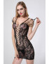 EFAYN.RO Lenjerie sexy tip rochie scurta bretele multiple subtiri neagra marime universala EFAYN - Pled.ro