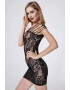 EFAYN.RO Lenjerie sexy tip rochie scurta bretele multiple subtiri neagra marime universala EFAYN - Pled.ro