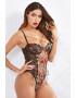 EFAYN.RO Lenjerie tip body sexy dantela cu motiv floral EFAYN - Pled.ro