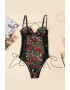 EFAYN.RO Lenjerie tip body sexy dantela cu motiv floral EFAYN - Pled.ro