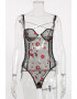 EFAYN.RO Lenjerie tip body sexy dantela cu motiv floral EFAYN - Pled.ro