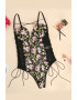 EFAYN.RO Lenjerie tip body sexy dantela si plasa motiv floral EFAYN - Pled.ro