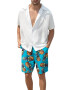 EFAYN.RO Pantaloni scurti de baie tip sort barbati imprimeu ananas amuzant model cool summer uscare rapida EFAYN - Pled.ro