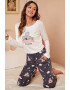 EFAYN.RO Pijama dama set 2 piese bluza maneca lunga si pantalon lung cu imprimeu koala somnoros EFAYN - Pled.ro