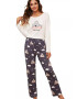 EFAYN.RO Pijama dama set 2 piese bluza maneca lunga si pantalon lung cu imprimeu koala somnoros EFAYN - Pled.ro