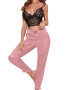 EFAYN.RO Pijama dama set 2 piese bluza tip bustiera si pantaloni lungi EFAYN - Pled.ro