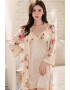 EFAYN.RO Pijama dama set 2 piese rochie scurta si halat asortat model cu imprimeu floral sexy tematica flower lady EFAYN - Pled.ro