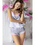 EFAYN.RO Pijama dama sexy set 2 piese maieu si pantalon scurt cu margini roz EFAYN - Pled.ro