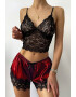 EFAYN.RO Pijama sexy dama set 2 piese top bretele reglabile si pantaloni scurti model mystic love EFAYN - Pled.ro