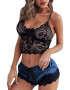 EFAYN.RO Pijama sexy dama set 2 piese top bretele reglabile si pantaloni scurti model mystic love EFAYN - Pled.ro