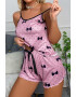 EFAYN.RO Pijama sexy dama set 2 piese top si pantaloni scurti model cu fundite atragatoare EFAYN - Pled.ro