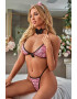 EFAYN.RO Set erotic lenjerie sexy 4 piese sutien chilot tanga papion si cordelusa cu urechi EFAYN - Pled.ro