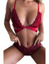 EFAYN.RO Set lenjerie sexy 2 piese dantela sutien si chilot talie inalta cu decupaj brazilian EFAYN RO - Pled.ro