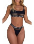 EFAYN.RO Set lenjerie sexy 2 piese print sexy baby bustiera si chilot tanga EFAYN RO - Pled.ro