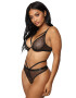 EFAYN.RO Set lenjerie sexy 2 piese sutien si chilot cu plasa negru EFAYN - Pled.ro