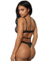 EFAYN.RO Set lenjerie sexy 2 piese sutien si chilot cu plasa negru EFAYN - Pled.ro