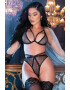 EFAYN.RO Set lenjerie sexy 2 piese sutien si chilot cu plasa negru EFAYN - Pled.ro