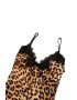 EFAYN.RO Set pijama 4 piese satin si dantela imprimeu animal print - Pled.ro