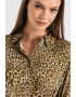 ELENA MIRÒ Rochie-camasa cu animal print - Pled.ro