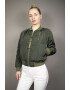 ELEY DESIGN Jacheta bomber crop cu imprimeu logo - Pled.ro