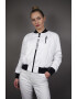 ELEY DESIGN Jacheta bomber crop cu imprimeu logo - Pled.ro