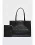 Emporio Armani Geanta shopper de piele ecologica cu logo supradimensionat - Pled.ro