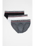 Emporio Armani Underwear Set de chiloti cu banda logo in talie - 3 perechi - Pled.ro