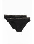 Emporio Armani Underwear Set de chiloti cu banda logo stralucitoare in talie - 2 perechi 163334-1A223 - Pled.ro