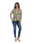 Eranthe 888136866-Bluza Dama Multicolora cu Imprimeu Floral si decolteu V - Pled.ro