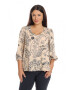 Eranthe 888141684-Bluza Dama Paisley Crem/Bleumarin cu imprimeu Paisley - Pled.ro