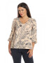 Eranthe 888141684-Bluza Dama Paisley Crem/Bleumarin cu imprimeu Paisley - Pled.ro