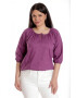 Eranthe 888142601-Bluza Dama IE Violet cu broderie sparta - Pled.ro