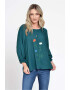 Eranthe 888143233-Bluza Dama cu Maneca 3 sferturi Ampla Verde cu pictura realizata manual - Pled.ro