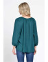 Eranthe 888143233-Bluza Dama cu Maneca 3 sferturi Ampla Verde cu pictura realizata manual - Pled.ro