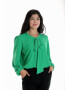 Eranthe 888144255-Bluza Dama cu Maneca lunga Ampla cu Funda Verde - Pled.ro