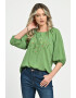 Eranthe 888144279-Bluza Dama tip IE verde cu pictura manuala - Pled.ro