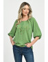 Eranthe 888144279-Bluza Dama tip IE verde cu pictura manuala - Pled.ro