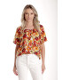 Eranthe 888144393-Bluza Dama Ampla cu Imprimeu Floral - Panselute - Pled.ro