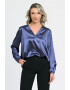 Eranthe Bluza de dama cu fundita lata satin indigo - Pled.ro