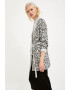 FINN FLARE Cardigan cu animal print si cordon in talie - Pled.ro