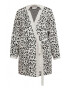 FINN FLARE Cardigan cu animal print si cordon in talie - Pled.ro