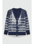 Fiorella Rubino Cardigan din tricot fin decorat cu paiete - Pled.ro