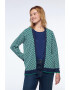 Fiorella Rubino Cardigan fara inchidere cu model herringbone - Pled.ro