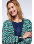 Fiorella Rubino Cardigan fara inchidere cu model herringbone - Pled.ro