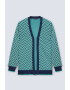 Fiorella Rubino Cardigan fara inchidere cu model herringbone - Pled.ro