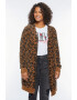 Fiorella Rubino Cardigan pufos cu animal print - Pled.ro