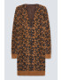 Fiorella Rubino Cardigan pufos cu animal print - Pled.ro