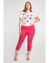 Fiorella Rubino Pantaloni crop cu slituri laterale - Pled.ro