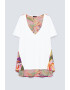 Fiorella Rubino Tricou din amestec de bumbac cu model floral - Pled.ro