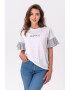 FOLD YOUR MIND Tricou din amestec de bumbac cu maneci cu volane - Pled.ro